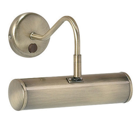 Product photograph of Turner 1 Light 230mm Wall Light In Antique Brass from Furniture in Fashion