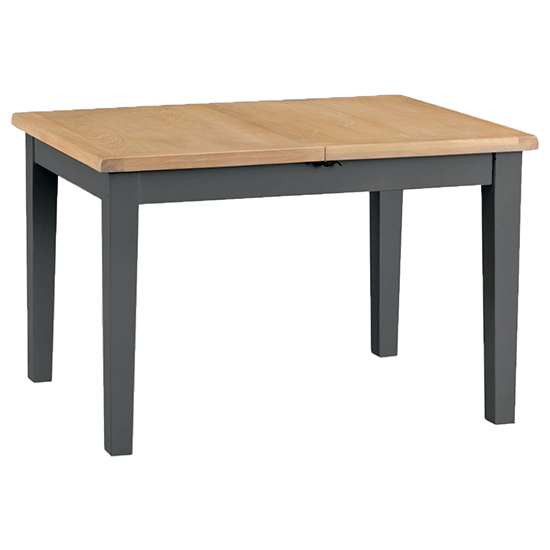 Product photograph of Tyler Extending Wooden 120cm Butterfly Dining Table In Charcoal from Furniture in Fashion