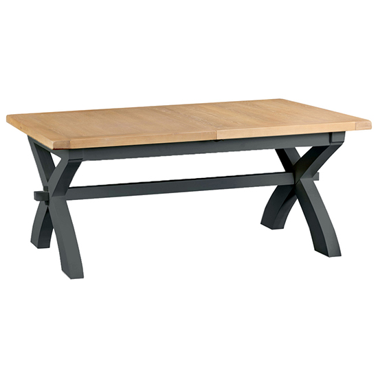 Product photograph of Tyler Extending Wooden 180cm Butterfly Dining Table In Charcoal from Furniture in Fashion