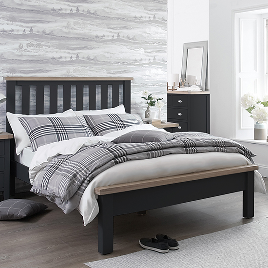 Photo of Tyler wooden single bed in charcoal