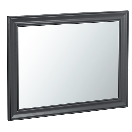 Product photograph of Tyler Wall Mirror In Charcoal Wooden Frame from Furniture in Fashion