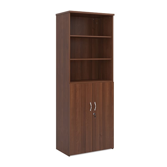 Product photograph of Upton Combination Storage Cabinet In Walnut With 5 Shelves from Furniture in Fashion