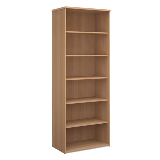 Read more about Upton home and office wooden bookcase in beech with 5 shelves