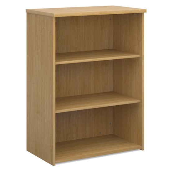 Photo of Upton home and office wooden bookcase in oak with 2 shelves