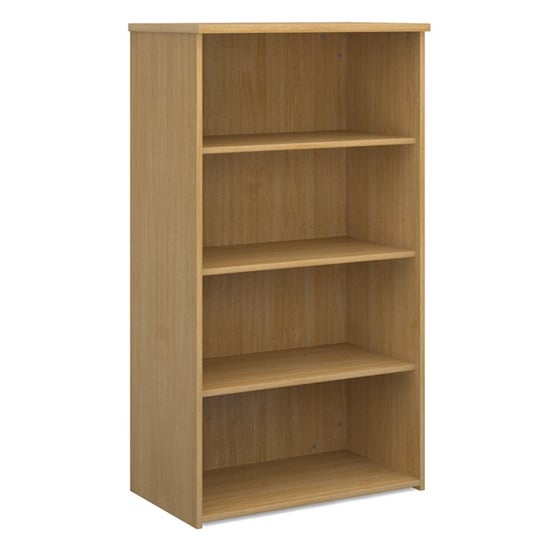 Read more about Upton home and office wooden bookcase in oak with 3 shelves