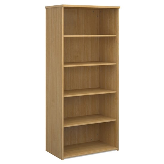 Read more about Upton home and office wooden bookcase in oak with 4 shelves