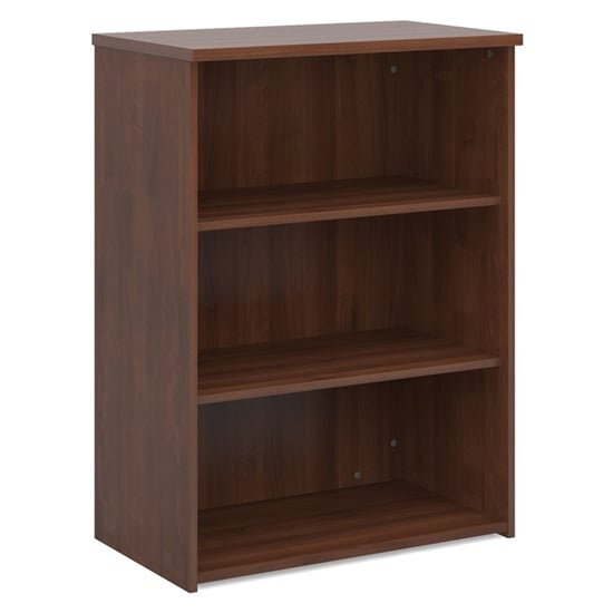 Read more about Upton home and office wooden bookcase in walnut with 2 shelves