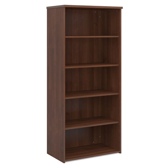 Read more about Upton home and office wooden bookcase in walnut with 4 shelves