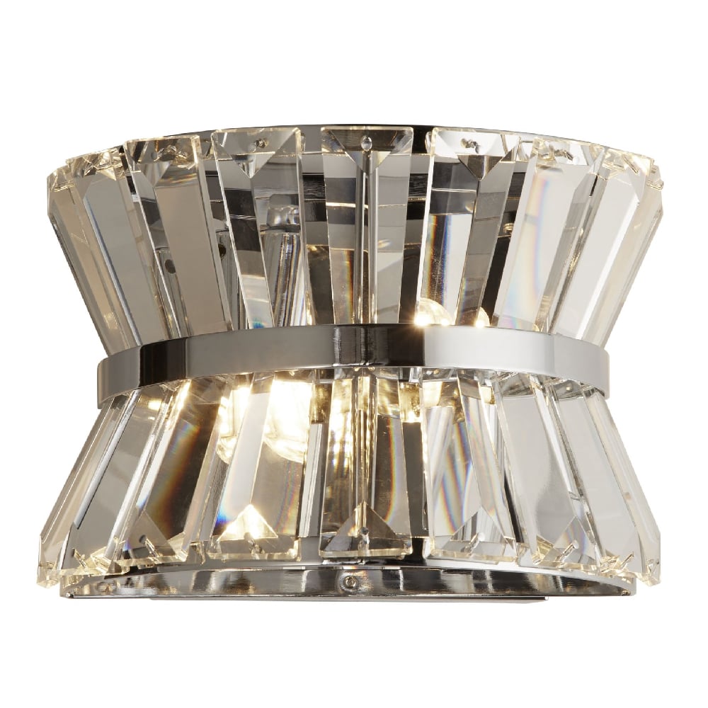 Product photograph of Uptown 2 Light Clear Crystal Wall Light In Chrome from Furniture in Fashion