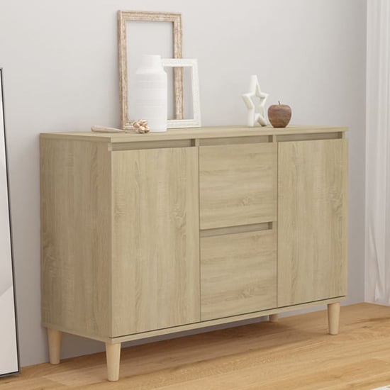 Read more about Vaeda wooden sideboard with 2 doors 2 drawers in sonoma oak