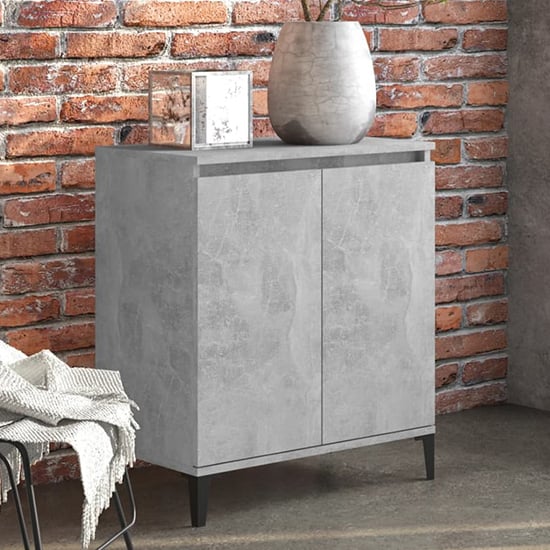 Read more about Vaeda wooden sideboard with 2 doors in concrete effect