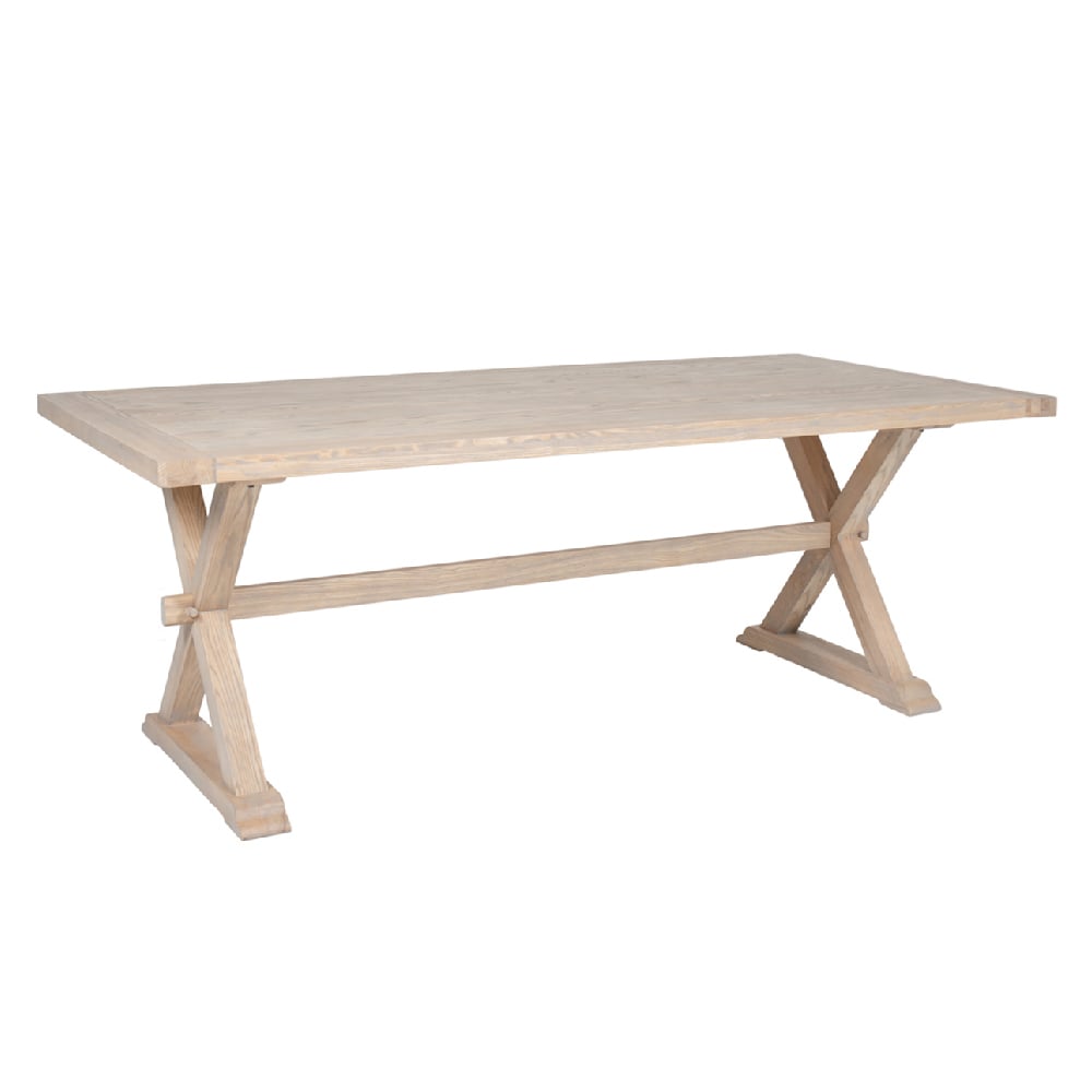 Product photograph of Valencia Wooden Large Rectangular Dining Table In Natural from Furniture in Fashion