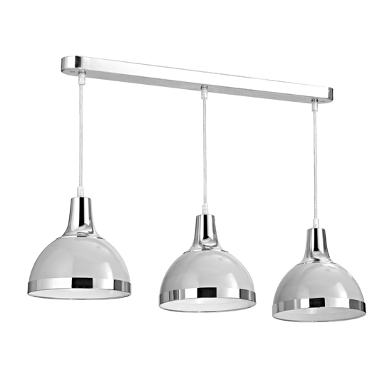 Read more about Varmora metal 3 shade pendant light in grey and chrome