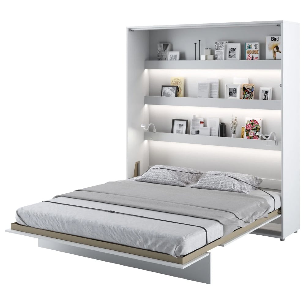 Read more about Vashon vertical wall high gloss super king size bed in white