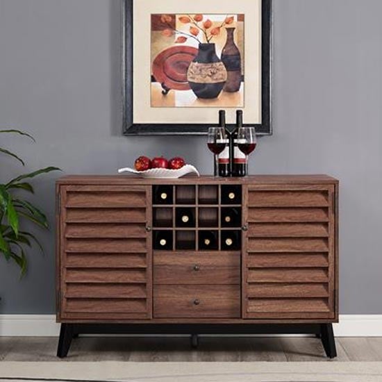 Read more about Vega wooden wine cabinet in walnut