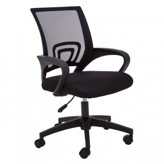 Read more about Velika home and office chair in black with armrest