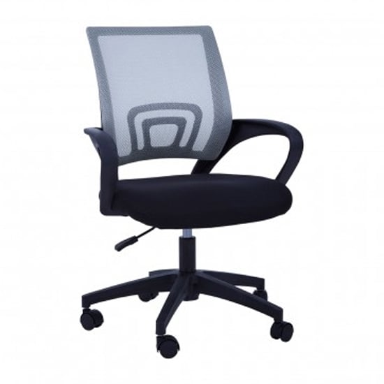 Read more about Velika home and office chair in grey with armrest