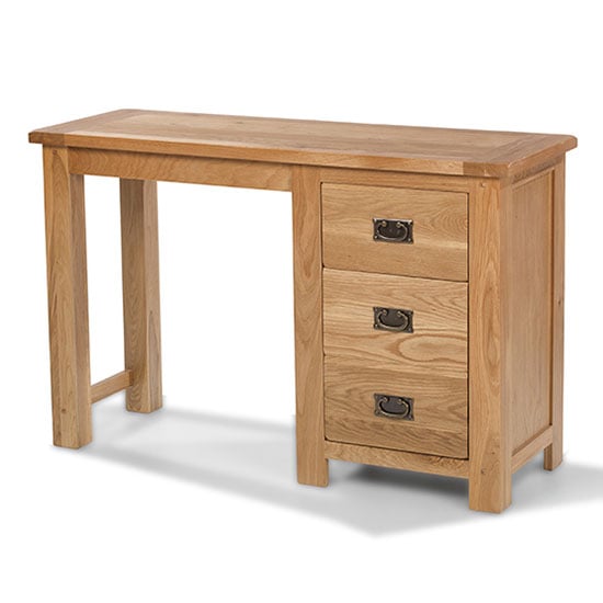 Read more about Velum wooden dressing table in chunky solid oak