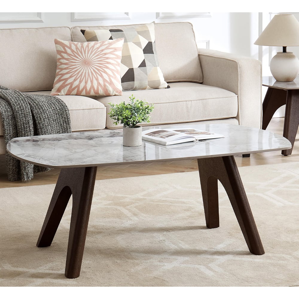 venice sintered stone coffee table rectangular in grey