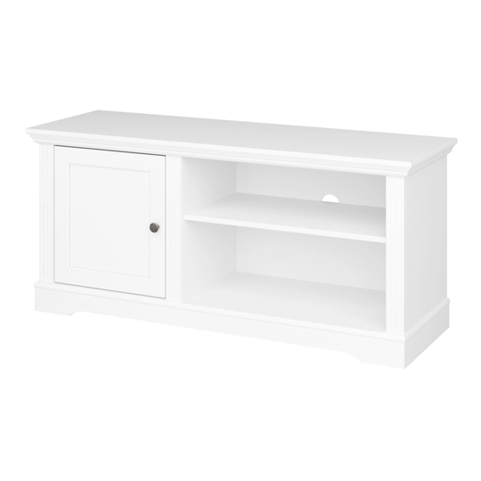 Venice Wooden TV Cabinet In White With 1 Door | FiF