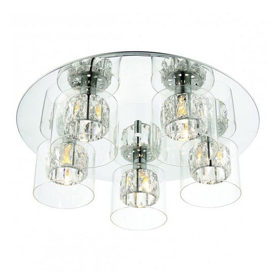 Verina Five Ceiling Light With Round Base | FiF