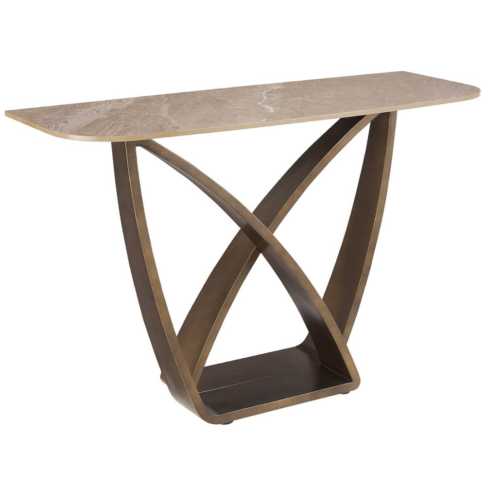 Read more about Vernal sintered stone top console table in brown