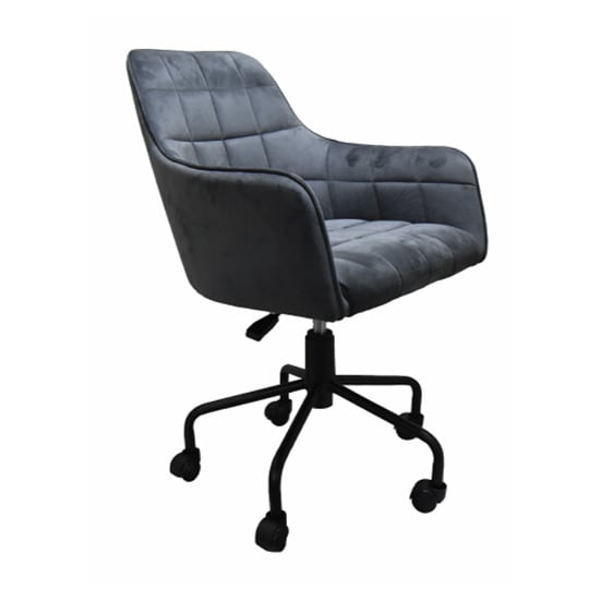 Read more about Vernal swivel velvet home and office chair in grey