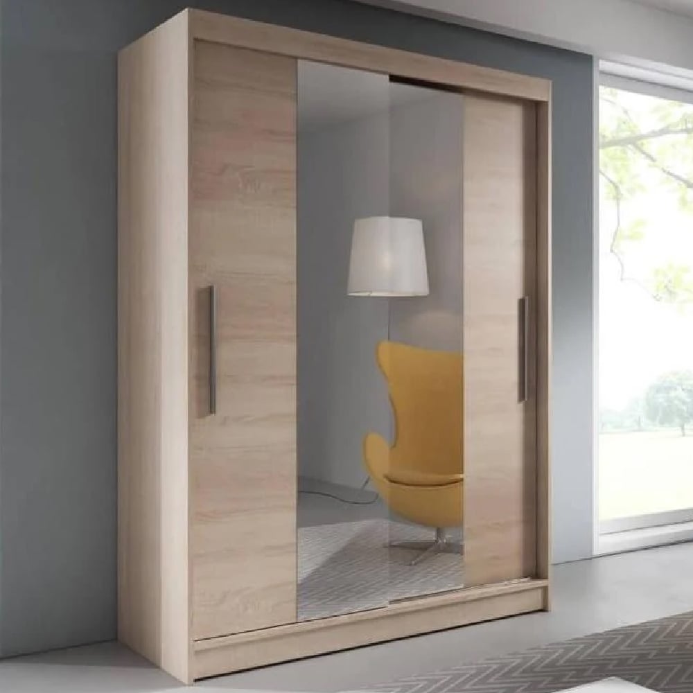 Read more about Vernal wooden wardrobe with 2 sliding doors in sonoma oak