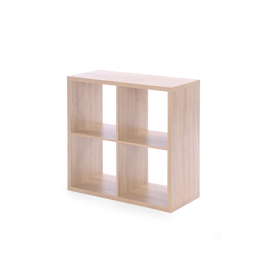 Version Cube Display Unit In Sonoma Oak With 4 Compartment Furniture