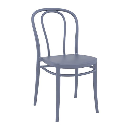 Product photograph of Victor Polypropylene With Glass Fiber Dining Chair In Dark Grey from Furniture in Fashion