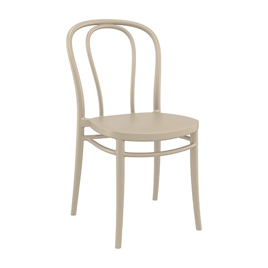Photo of Victor polypropylene with glass fiber dining chair in taupe