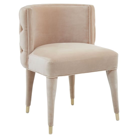 Photo of Vigap upholstered velvet bedroom chair in beige