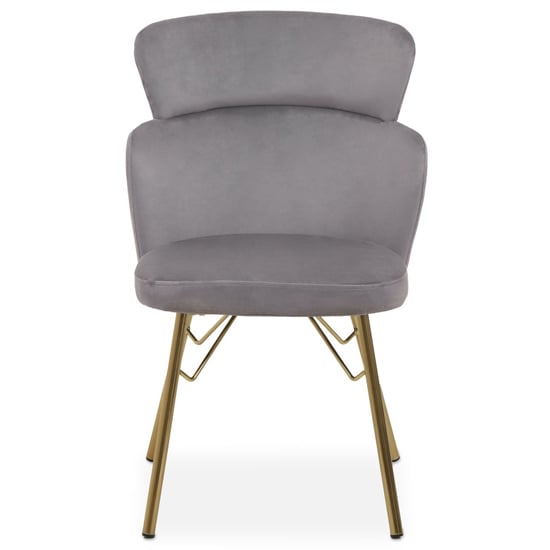 Read more about Vinita upholstered velvet bedroom chair in grey