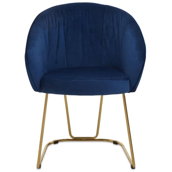 Read more about Vinita upholstered velvet dining chair in midnight blue
