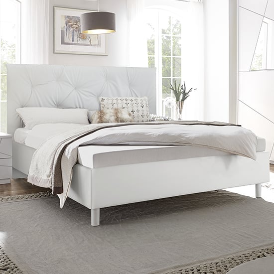 Read more about Viro high gloss king size bed in white