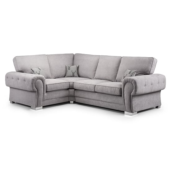 Read more about Virto fullback fabric left hand corner sofa in silver grey