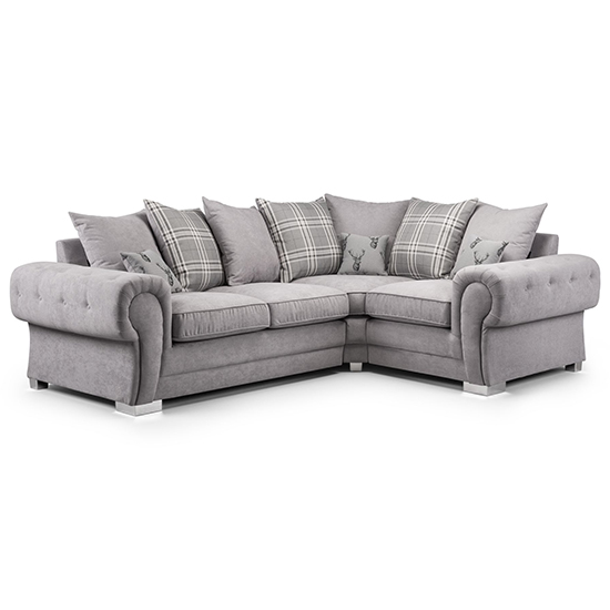 Read more about Virto scatterback fabric right hand corner sofa in silver grey