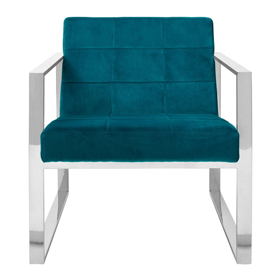 Vogue Velvet Cocktail Chair In Teal | FiF