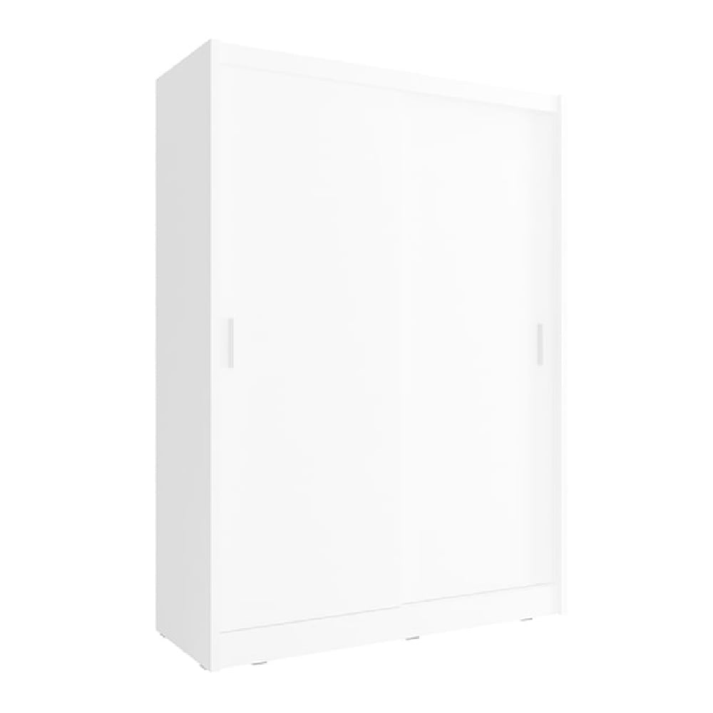 waldorf wooden small wardrobe with 2 sliding doors in matt white