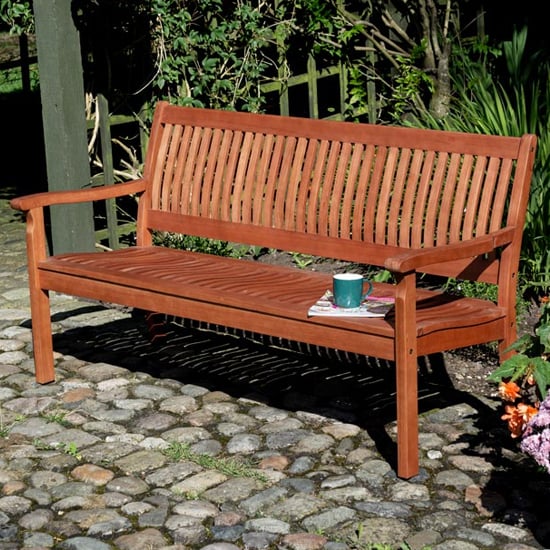 Product photograph of Walsall 1 5m Wooden Seating Bench In Factory Stain from Furniture in Fashion