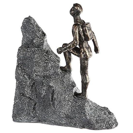 Photo of Wanderer poly design sculpture in antique bronze and grey