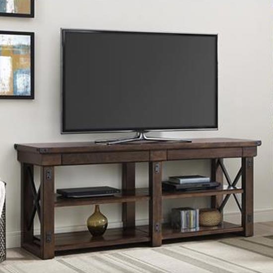 Product photograph of Welwyn Wooden Veneer Large Tv Stand In Espresso from Furniture in Fashion