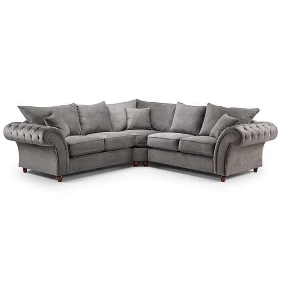 Read more about Williton fabric large corner sofa in dark grey