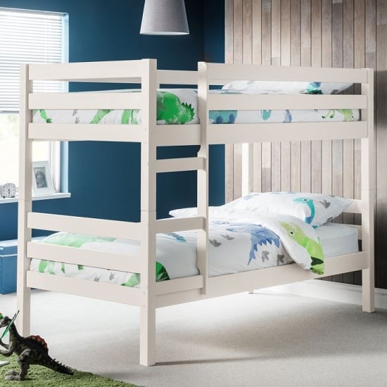 Product photograph of Cailean Wooden Bunk Bed In Surf White from Furniture in Fashion