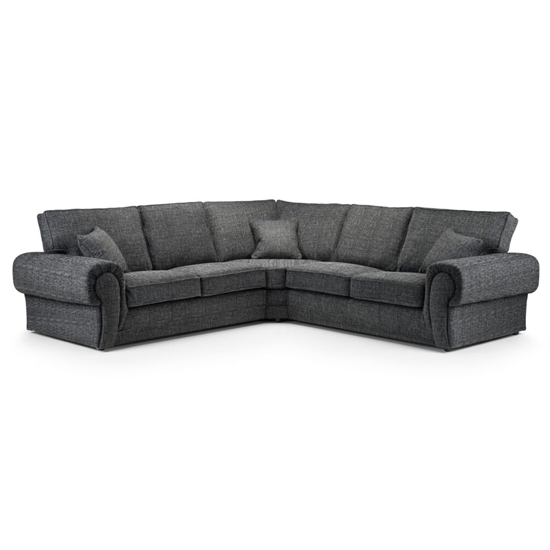 Photo of Wishaw fabric large corner sofa in grey