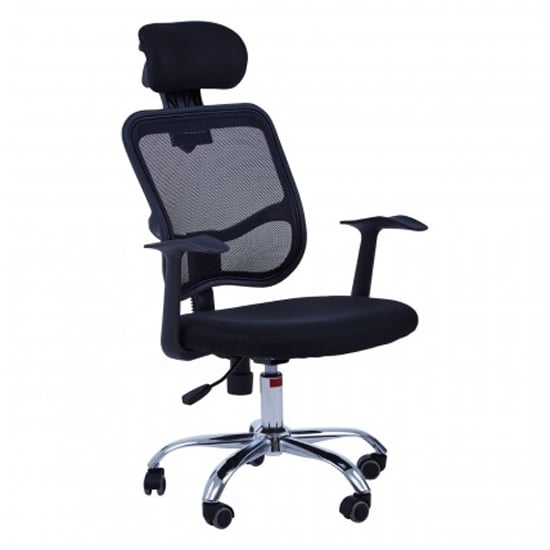 Read more about Wivon home and office rolling base fabric chair in black