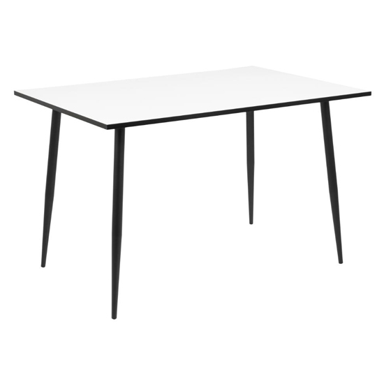 Read more about Woodburn rectangular wooden dining table in white