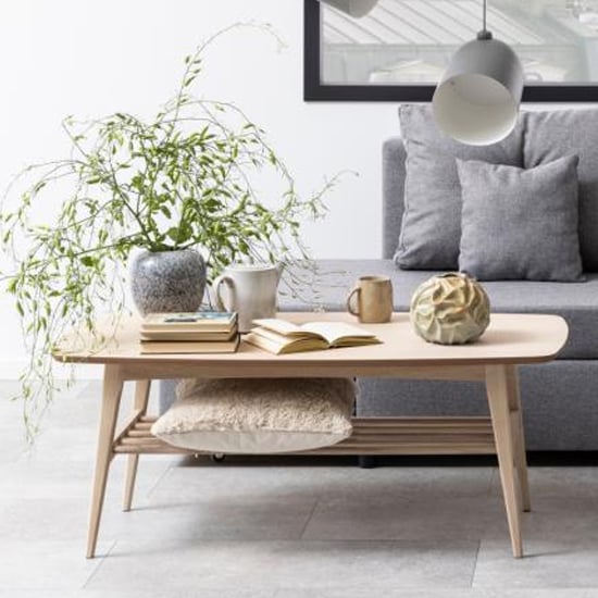 Franzea Wooden Coffee Table In Matt White And Oak | Furniture in Fashion