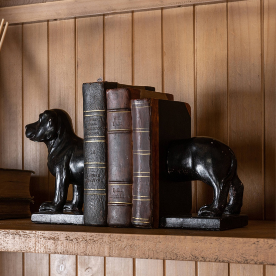 Photo of Yolky bookend dog poly sculpture in black