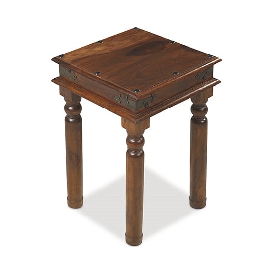 Read more about Zander wooden lamp table square in sheesham hardwood